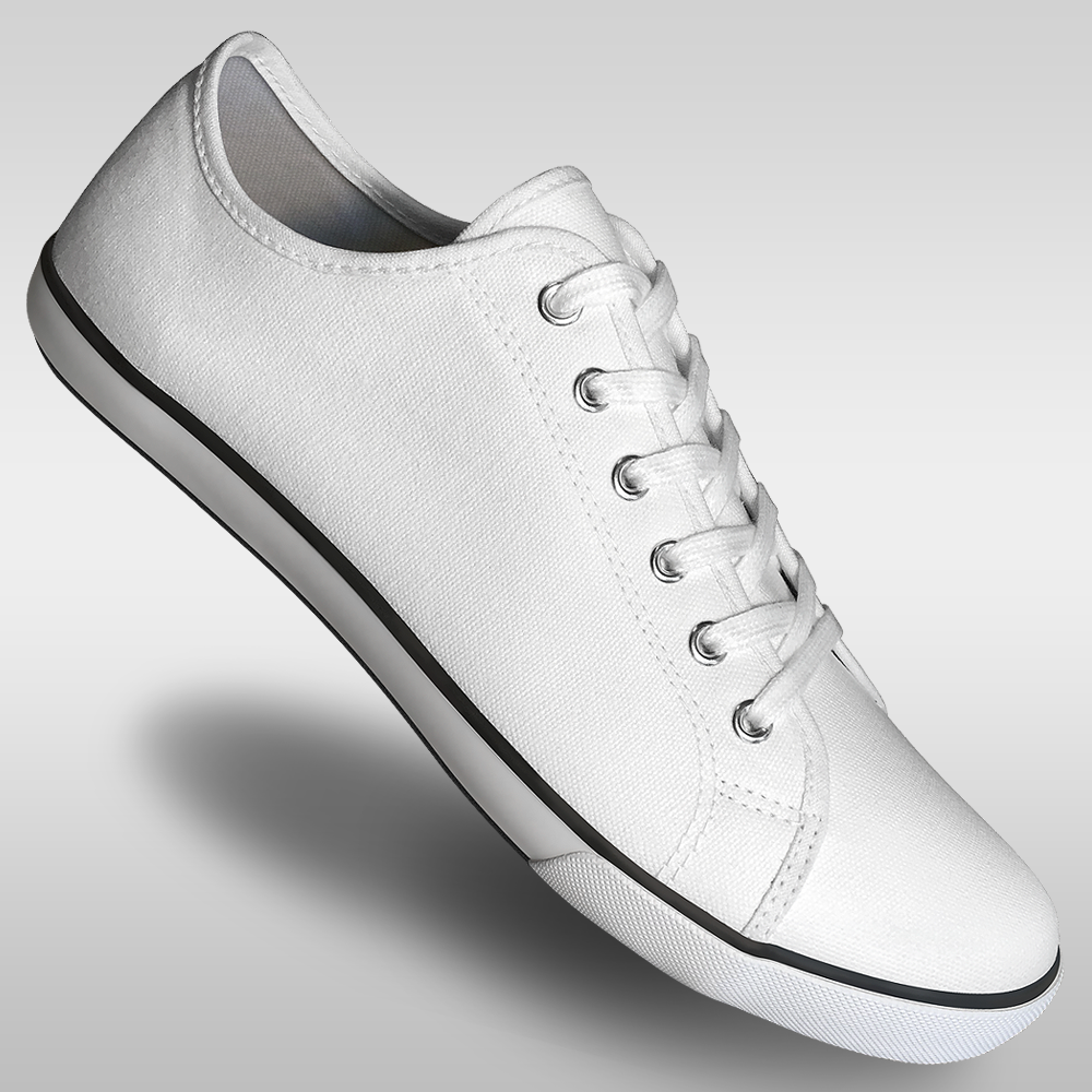 Aris Allen Men's White Retro Canvas Dance Sneakers - NARROW - *Limited